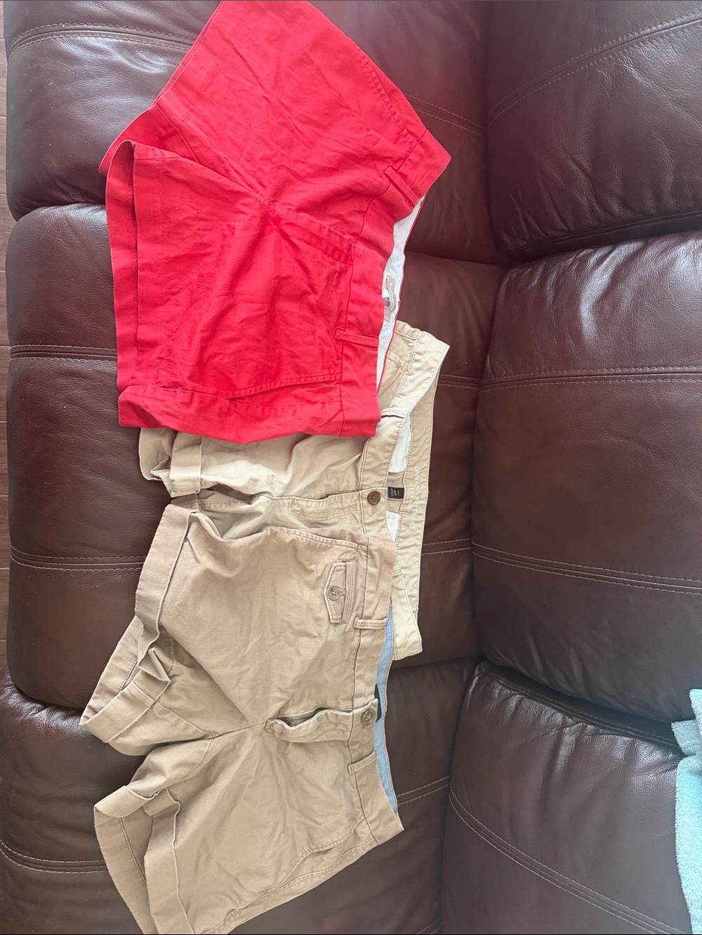 Banana Republic Red and Tan Women's Cargo Shorts Trio